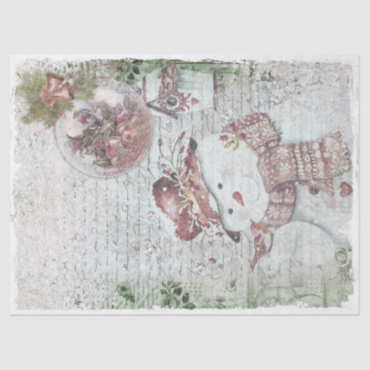 Happy Holiday Snowman Tissuepapier (Voorkant)