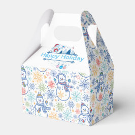 Happy Holiday Snowmen Bedankdoosjes