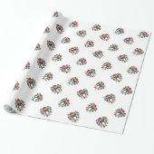 Happy Holiday Spider Gift Wrap Papier (Uitgerold)