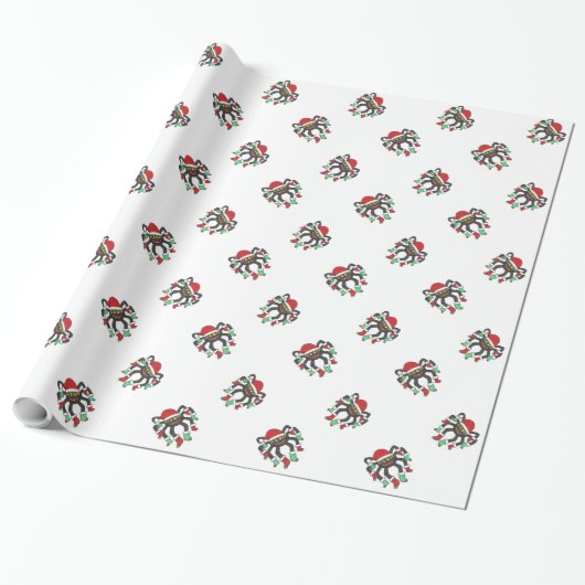 Happy Holiday Spider Gift Wrap Papier (Uitgerold)