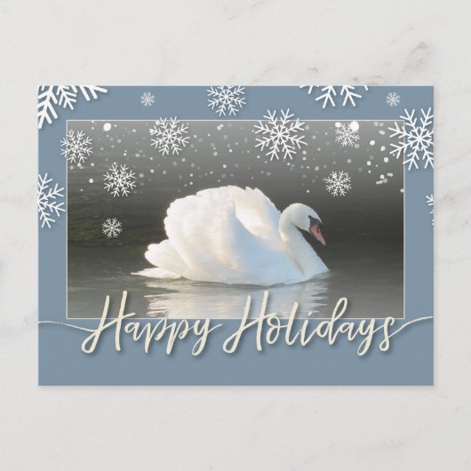 Happy Holiday Swans Kaart (Voorkant)