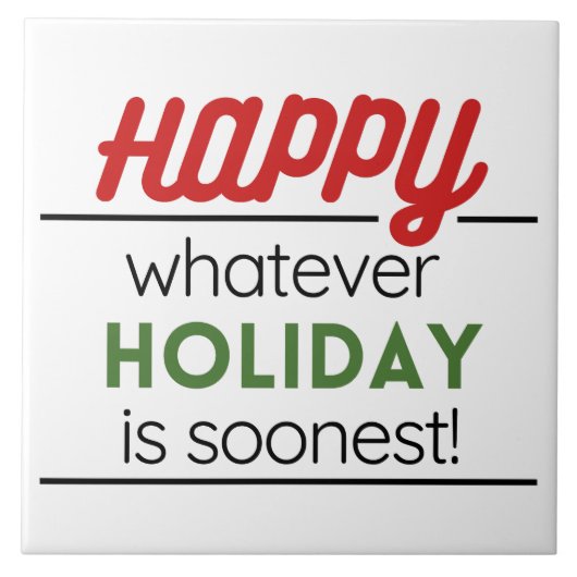 Happy holiday  tegeltje (Voorkant)