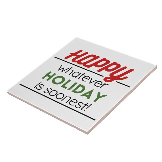 Happy holiday tegeltje (Zijkant)