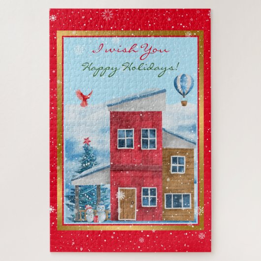 Happy Holiday-tijd aanpassen Legpuzzel (Verticaal)