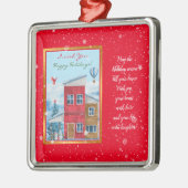 Happy Holiday-tijd aanpassen Metalen Ornament (Links)