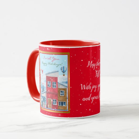 Happy Holiday-tijd aanpassen Mok (Voorkant links)
