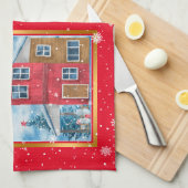 Happy Holiday-tijd aanpassen Theedoek (Quarter Fold)