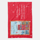 Happy Holiday-tijd aanpassen Theedoek (Verticaal)