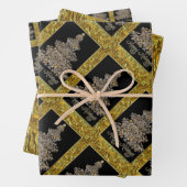 Happy Holiday Tree Victoriaans kerstfeest Inpakpapier Vel (In situ)