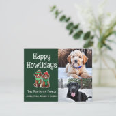 Happy Holiday Twee foto Flat Holiday Kaart (Staand voorkant)