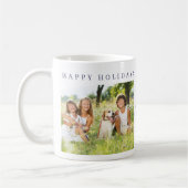 Happy Holiday typografie aangepaste foto's Koffiemok (Links)