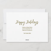 Happy Holiday Voeg je Logo business toe Feestdagenkaart (Achterkant)