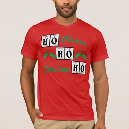 Happy Holiday, vrolijk kerstfeest. T-shirt (Voorkant)