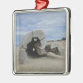 Happy Holiday Warm Pacific Coast Beach Driftwood Metalen Ornament (Links)