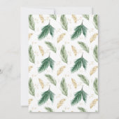 Happy Holiday waterverf greenery Gold red holly (Achterkant)