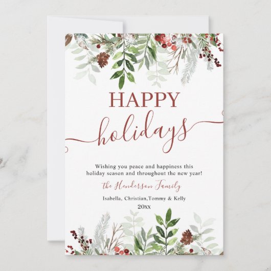 Happy Holiday Winter Forest-kerstuitnodiging Kaart (Voorkant)