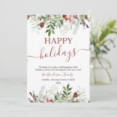 Happy Holiday Winter Forest-kerstuitnodiging Kaart (Staand voorkant)