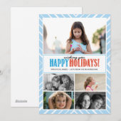 Happy Holiday Wishes x5 Feestdagenkaart (Voorkant / Achterkant)