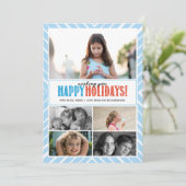 Happy Holiday Wishes x5 Feestdagenkaart (Staand voorkant)