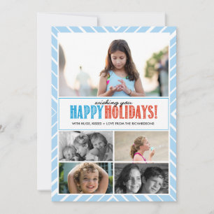 Happy Holiday Wishes x5 Feestdagenkaart