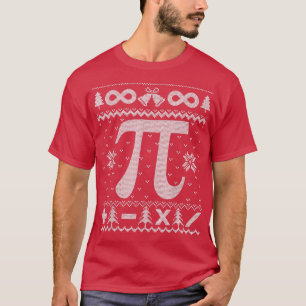 Happy Holiday Wiskunde Bi Lover Funny Ugly Kerstmi T-shirt