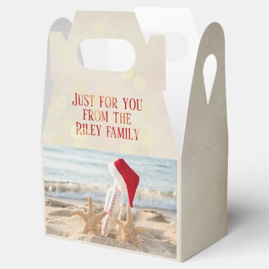 Happy Holiday-zeester op het strand Bedankdoosjes (Geopend)