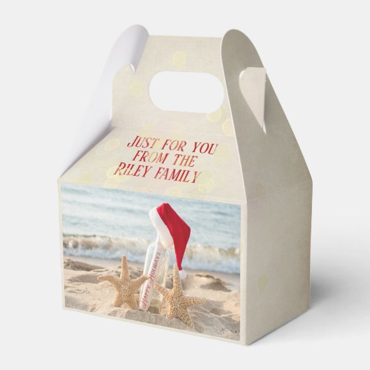 Happy Holiday-zeester op het strand Bedankdoosjes (Voorkant Zijde)