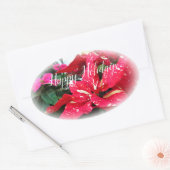 Happy Holidays 楕円形シール Ovale Sticker (Envelop)