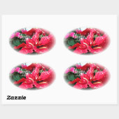 Happy Holidays 楕円形シール Ovale Sticker (Vel)