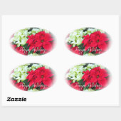 Happy Holidays 楕円形シール Ovale Sticker (Vel)