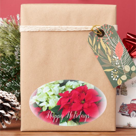 Happy Holidays 楕円形シール Ovale Sticker (Feestdagen)