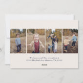 Happy Holidays 5 Photo Card We've Moved Text Feestdagenkaart (Achterkant)