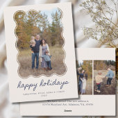 Happy Holidays 5 Photo Card We've Moved Text Feestdagenkaart
