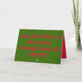 Happy Holiday's, aan mijn stiefmoeder Kaart (Achterkant)