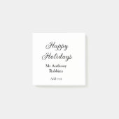 Happy holidays add name date year simple minimChri Post-it® Notes (Voorkant)