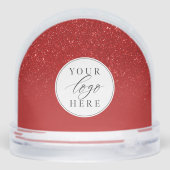 Happy Holidays Add Your Logo Business Sneeuwbol (Achterkant)