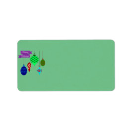 Happy Holidays and Hanging Ornaments Etiket