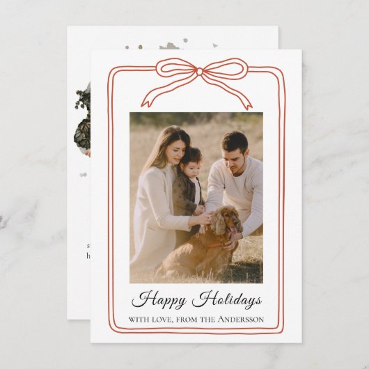 Happy Holidays Arch 2 Photo Feestdagenkaart (Voorkant / Achterkant)