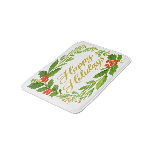 'Happy Holidays'  Badmat (Gekanteld)