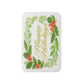 'Happy Holidays' Badmat (Voorkant Verticaal)