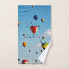 Happy Holidays Balloons Towel Handdoek