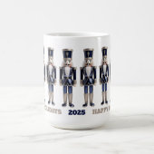 Happy Holidays Blue and Silver Nutcrackers Mug Koffiemok (Center)