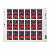 Happy Holidays • Botanical Winter Plants Bright Etiket (Full Sheet)