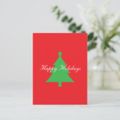 Happy Holidays Bright Red Christmas New Year Briefkaart (Staand voorkant)