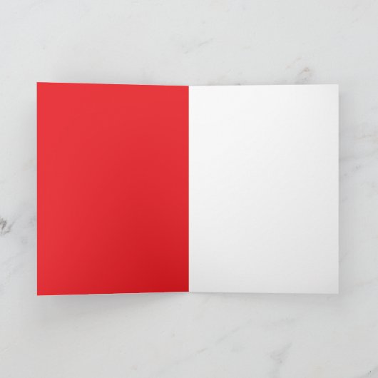 Happy Holidays Bright Red Christmas New Year Kaart (Binnen)