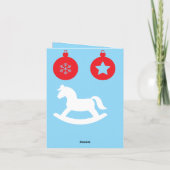 Happy Holidays Bunny Christmas Ornaments Feestdagen Kaart (Achterkant)