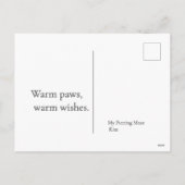 Happy Holidays Cat Postcard Feestdagenkaart (Achterkant)