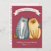 Happy Holidays Cat Valentine's Love Feestdagenkaart (Voorkant / Achterkant)