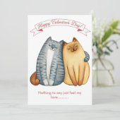 Happy Holidays Cat Valentine's Love White Feestdagenkaart (Staand voorkant)