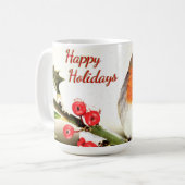 Happy Holidays Christmas Bird Koffiemok (Voorkant links)